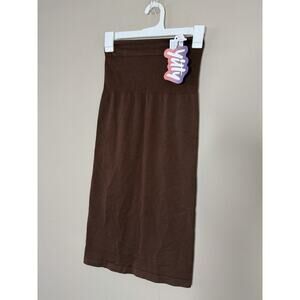 NWT Women’s Yitty Smooth As Hell Shaping Skirt Bossed Up Brown $84.95 MSRP Small